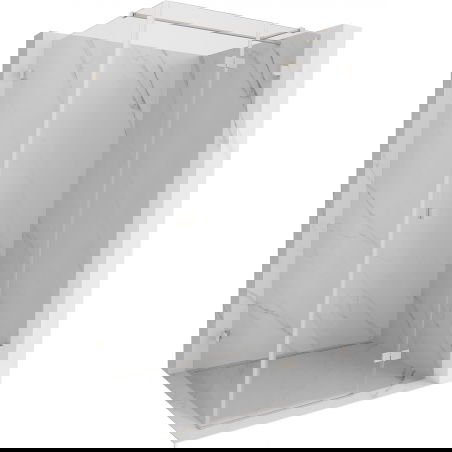 Mexen Lunar T sprchový kout s otevíracími dveřmi pravými 80 x 120 cm, průhledný, kartáčovaný nikl - 834T-080-120-97-00-P