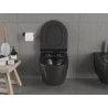 Mexen Carmen wc mísa Rimless s pomalu klesající deskou slim, duroplast, černá matná - 30880185