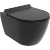 Mexen Carmen WC mísa bezokrajová s pomalu uzavíratelným sedátkem slim, duroplast, černá mat - 30880185