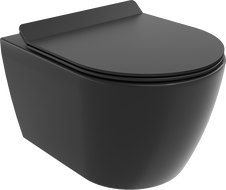 Mexen Carmen WC mísa bezokrajová s pomalu uzavíratelným sedátkem slim, duroplast, černá mat - 30880185