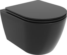 Mexen Carmen miska wc bezokrajová s deskou pomalu padající slim, duroplast, černá mat - 30881085