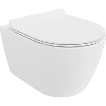 Mexen Carmen wc mísa Rimless s pomalu klesající deskou slim, duroplast, bílý lesk - 30880100