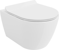 Mexen Carmen WC mísa Rimless s pomalu sklápějícím sedátkem slim, duroplast, bílý lesk - 30880100