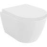 Mexen Carmen wc mísa Rimless s pomalu padajícím tvrdým sedátkem, duroplast, bílý lesk - 30880200
