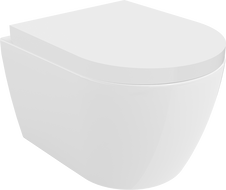 Mexen Carmen wc mísa Rimless s pomalu padajícím tvrdým sedátkem, duroplast, bílý lesk - 30880200