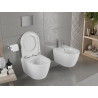 Mexen Carmen wc mísa Rimless s pomalu padajícím tvrdým sedátkem, duroplast, bílý lesk - 30880200