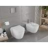 Mexen Carmen wc mísa Rimless s pomalu padajícím tvrdým sedátkem, duroplast, bílý lesk - 30880200