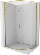 Mexen Exo-R sprchový kout pětistěnný s otevíracími dveřmi 100 x 90 cm, transparentní, zlatý - 812-100-090-50-00