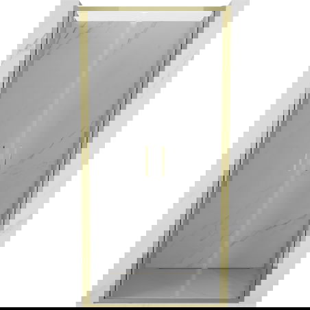 Mexen Exo dvojitá sprchová dveře, výkyvné 120 cm, transparentní, zlaté - 814-120-000-50-00