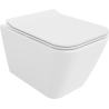 Mexen Cube wc mísa Rimless s pomalu sklopným slim sedátkem, duroplast, bílý lesk - 30924000