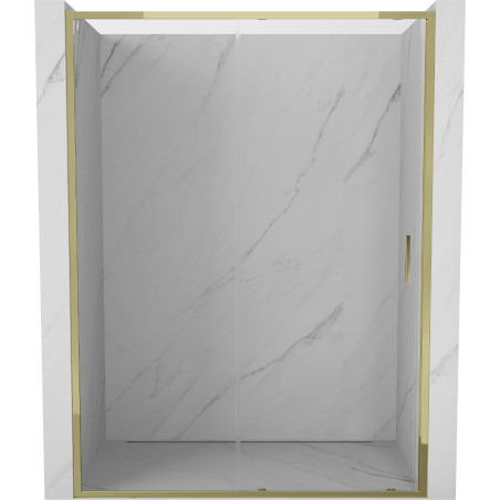 Mexen Exo-S posuvné sprchové dveře 180 cm, transparentní, zlaté - 8151-180-000-50-00