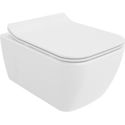 Mexen Margo WC mísa Rimless s pomalu padající deskou slim, duroplast, Bílá - 30420800