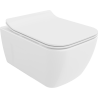 Mexen Margo WC mísa Rimless s pomalu uzavíratelným tenkým sedátkem, duroplast, bílý lesk - 30420800