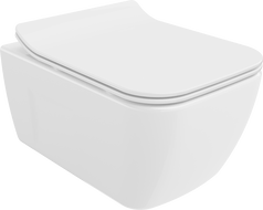 Mexen Margo WC mísa Rimless s pomalu zavírajícím slim sedátkem, duroplast, bílý lesk - 30420800