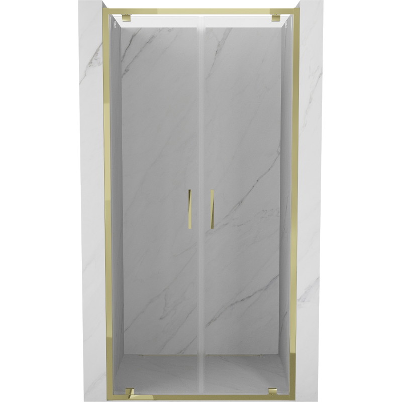 Mexen Exo-BR Duo dvojité sprchové dveře 110 cm, průhledné, zlaté - 8182-110-000-50-00