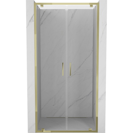 Mexen Exo-BR Duo dvojité sprchové dveře 110 cm, průhledné, zlaté - 8182-110-000-50-00