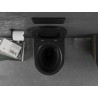 Mexen Lena wc mísa Rimless se sedátkem soft-close slim, duroplast, černá matná/zlatý vzor mřížka - 30224079