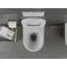 Mexen Lena wc mísa Rimless s pomalu sklápěcím prkénkem slim, duroplast, bílá/zlatý vzor šupiny - 30224008