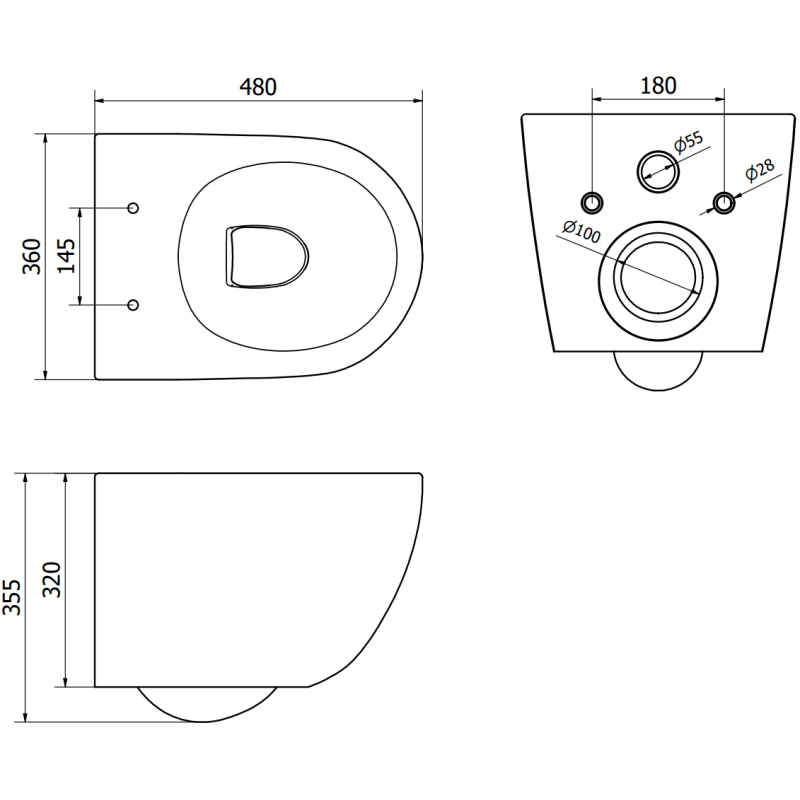 Mexen Lena WC mísa Rimless s pomalu sklopným sedátkem slim, duroplast, bílá/zlatá - 30224006