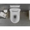 Mexen Lena WC mísa Rimless se záchodovým prknem s pomalým zavíráním slim, duroplast, bílá/zlatá - 30224006