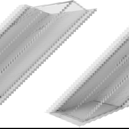 Mexen Exo sprchový kout výkyvný 120 x 120 cm, průhledný, chrom - 814-120-120-01-00