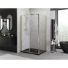 Mexen Exo-B Duo sprchový kout s křídlovými dveřmi 80 x 110 cm, průhledný, zlatý - 814-080-110-50-00