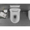 Mexen Lena WC mísa Rimless s pomalu sklápěcí deskou slim, duroplast, bílá/zlatá linie - 30224005