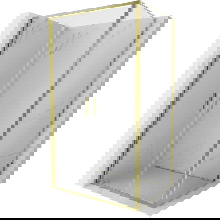 Mexen Exo sprchový kout otočný 120 x 80 cm, transparentní, zlatý - 814-120-080-50-00