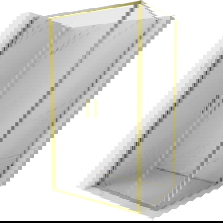 Mexen Exo sprchový kout otevírací 120 x 85 cm, transparentní, zlatý - 814-120-085-50-00