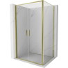 Mexen Exo-B Duo sprchový kout otevírací 120 x 90 cm, transparentní, zlatý - 814-120-090-50-00