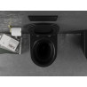 Mexen Lena WC mísa Rimless s pomalu klesající deskou slim, duroplast, černá matná/zlatá linka - 30224075