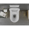 Mexen Lena WC mísa bezrámová s pomalu spouštěným sedátkem slim, duroplast, bílá/zlatá vzor linie - 30224007
