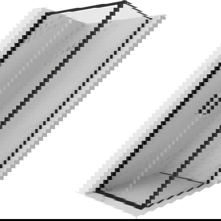 Mexen Exo sprchový kout s otevíracími dveřmi 110 x 110 cm, transparentní, černý - 814-110-110-70-00