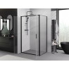 Mexen Exo-B Duo výklopná sprchová kabina 120 x 75 cm, transparentní, černá - 814-120-075-70-00