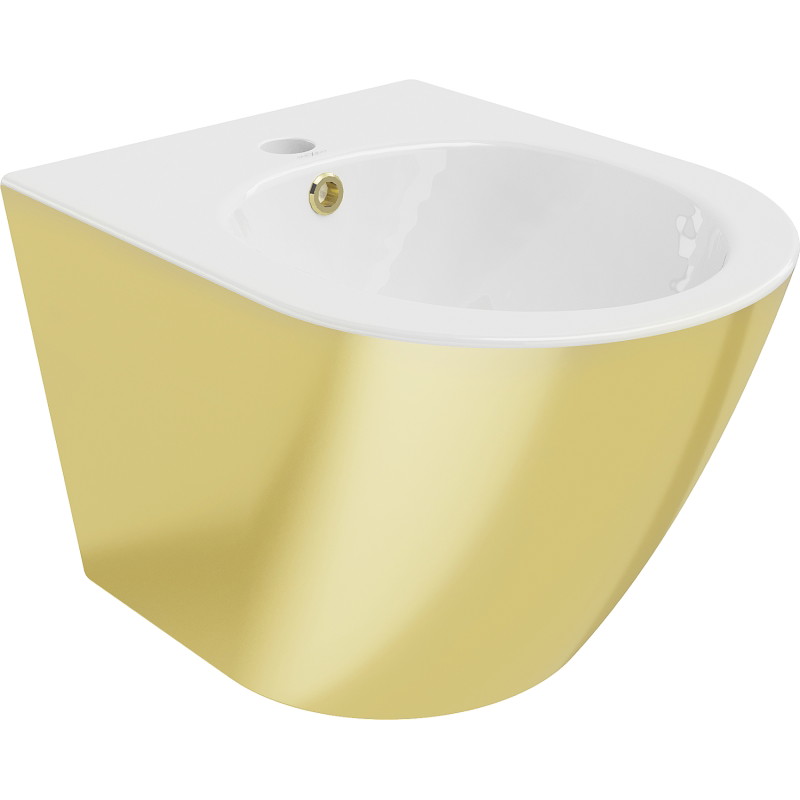 Mexen Lena bidet závěsný, bílý/zlatý - 35224806