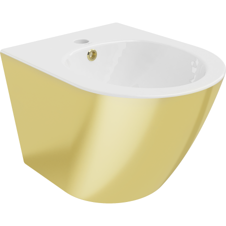 Mexen Lena závěsné bidet, bílý/zlatý - 35224806