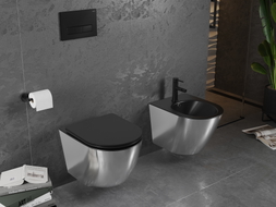 Mexen Lena závěsné bidet, černý mat/stříbrný - 35224874