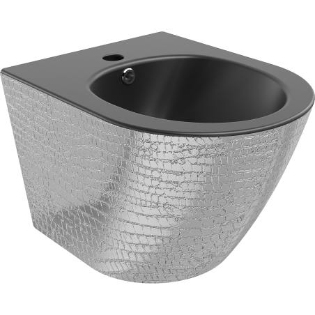 Mexen Lena závěsné bidet, černá mat/stříbrný vzor šupiny - 35224872