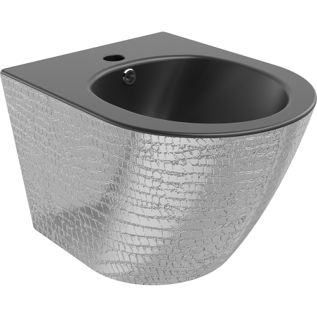 Mexen Lena závěsný bidet, černá matná/stříbrný vzor šupiny - 35224872