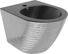 Mexen Lena závěsné bidet, černá mat/stříbrný vzor šupiny - 35224872
