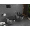 Mexen Lena závěsné bidet, černá mat/stříbrný vzor šupiny - 35224872