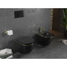 Mexen Lena závěsný bidet, černý mat/zlatá linie - 35224875