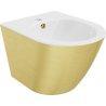 Mexen Lena bidet závěsný, bílý/zlatý vzor linie - 35224807