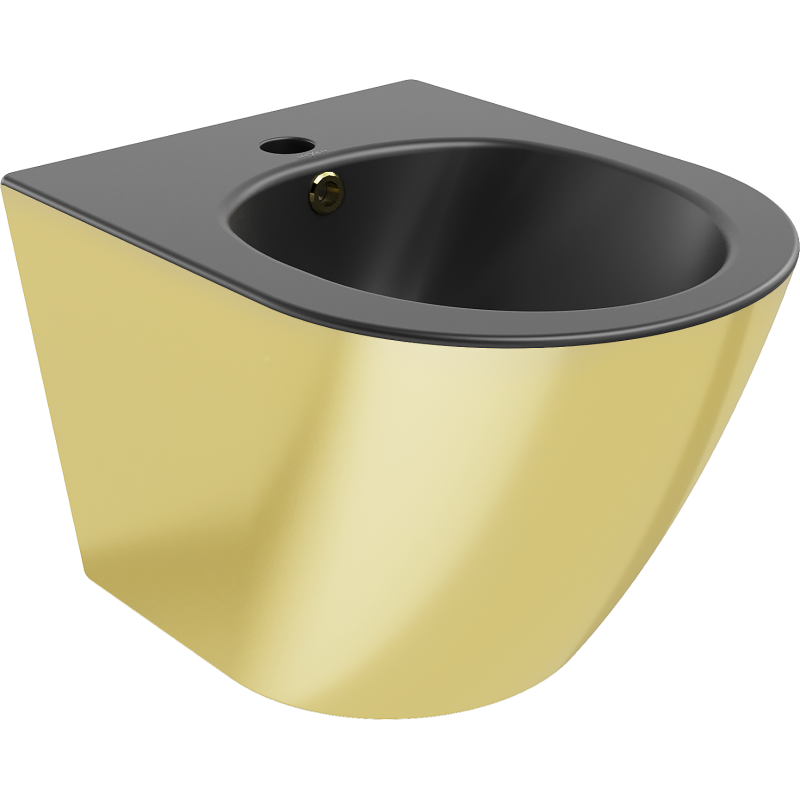 Mexen Lena závěsné bidet, černý mat/zlatý - 35224876