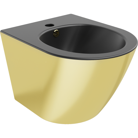 Mexen Lena závěsné bidet, černý mat/zlatý - 35224876