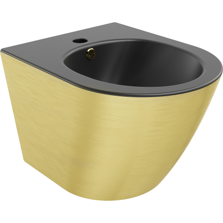 Mexen Lena závěsný bidet, černý mat/zlatý vzor linie - 35224877