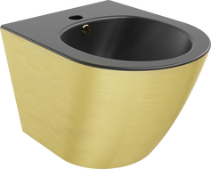 Mexen Lena závěsný bidet, černý mat/zlatý vzor linie - 35224877
