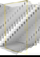 Mexen Exo sprchový kout výklopný 100 x 110 cm, průhledný, zlatý - 817-100-110-50-00