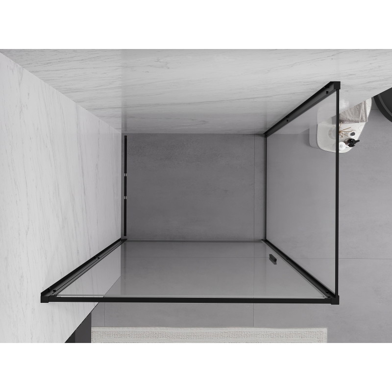 Mexen Exo-B sprchový kout otevírací 90 x 120 cm, průhledný, černý - 817-090-120-70-00