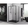 Mexen Exo-R sprchový kout otočný 100 x 80 cm, transparentní, černý - 819-100-080-70-00